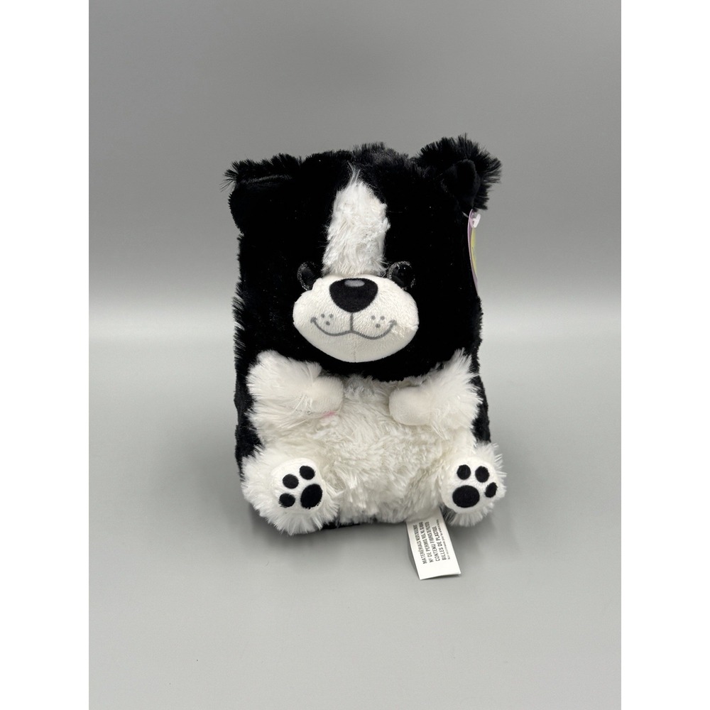 Redemption Plus Plush Dog Adorable Stuffed Animal 8" Black White